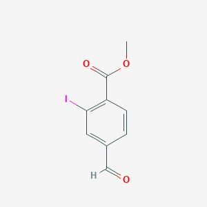 molecular formula C9H7IO3 B12083803 Benzoic acid, 4-formyl-2-iodo-, methyl ester CAS No. 1253792-59-4
