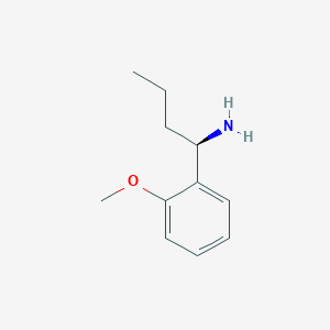 molecular formula C11H17NO B12083817 Benzenemethanamine, 2-methoxy-alpha-propyl-, (alphaR)- CAS No. 177726-46-4