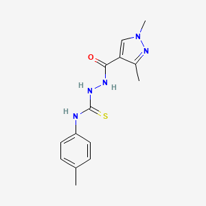 1-[[(1,3-Dimethyl-4-pyrazolyl)-oxomethyl]amino]-3-(4-methylphenyl)thiourea