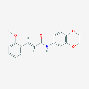 molecular formula C18H17NO4 B1208387 (E)-N-(2,3-dihydro-1,4-benzodioxin-6-yl)-3-(2-methoxyphenyl)prop-2-enamide 