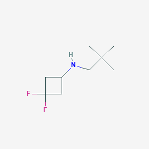 molecular formula C9H17F2N B12083886 N-(2,2-Dimethylpropyl)-3,3-difluorocyclobutan-1-amine 