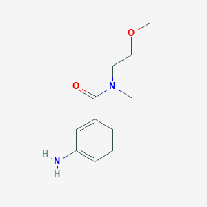 molecular formula C12H18N2O2 B12083889 3-amino-N-(2-methoxyethyl)-N,4-dimethylbenzamide 