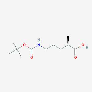 molecular formula C11H21NO4 B12083908 (R)-5-((tert-Butoxycarbonyl)amino)-2-methylpentanoic acid 