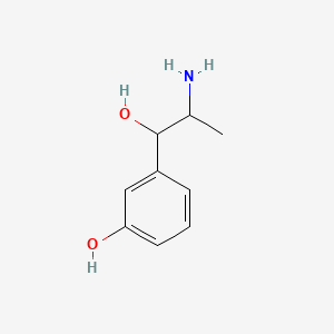 molecular formula C9H13NO2 B1208391 3-(2-Amino-1-hydroxypropyl)phenol CAS No. 7619-17-2