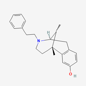 molecular formula C22H27NO B1208393 Phenazocine, (-)- CAS No. 58640-87-2