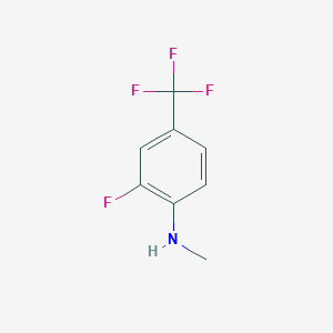 molecular formula C8H7F4N B12083966 2-Fluoro-N-methyl-4-(trifluoromethyl)benzenamine 