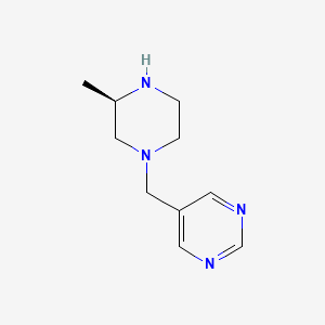 molecular formula C10H16N4 B12083974 5-{[(3R)-3-methylpiperazin-1-yl]methyl}pyrimidine 