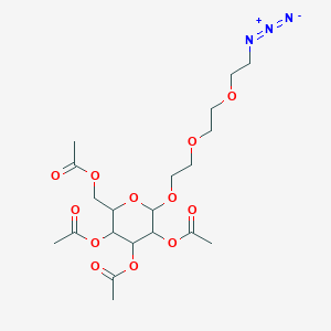 molecular formula C20H31N3O12 B12083993 b-D-Galactopyranoside, 2-[2-(2-azidoethoxy)ethoxy]ethyl,2,3,4,6-tetraacetate 