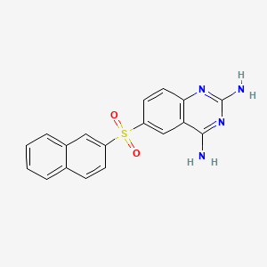 molecular formula C18H14N4O2S B1208402 6-naphthalen-2-ylsulfonylquinazoline-2,4-diamine CAS No. 51123-83-2
