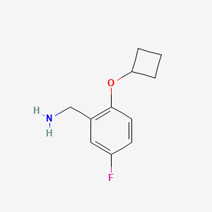 molecular formula C11H14FNO B12084023 (2-Cyclobutoxy-5-fluorophenyl)methanamine 