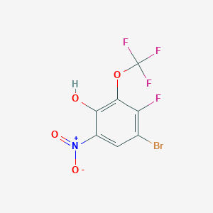 molecular formula C7H2BrF4NO4 B12084040 Phenol, 4-bromo-3-fluoro-6-nitro-2-(trifluoromethoxy)- CAS No. 2149598-65-0