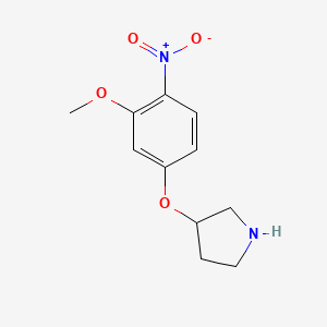 molecular formula C11H14N2O4 B12084050 3-(3-Methoxy-4-nitrophenoxy)pyrrolidine 