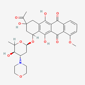 molecular formula C31H35NO11 B1208406 3'-(4-Morpholinyl)-3'-deaminodaunorubicin CAS No. 79867-78-0