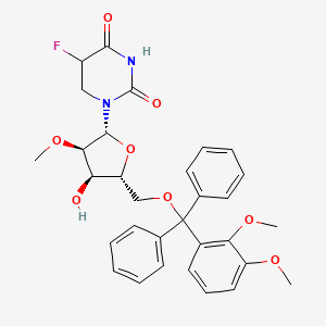 molecular formula C31H33FN2O8 B12084070 1-[(2R,3R,4R,5R)-5-[[(2,3-dimethoxyphenyl)-diphenylmethoxy]methyl]-4-hydroxy-3-methoxyoxolan-2-yl]-5-fluoro-1,3-diazinane-2,4-dione 