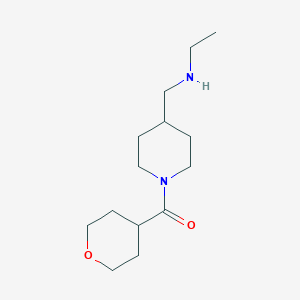molecular formula C14H26N2O2 B12084155 Ethyl({[1-(oxane-4-carbonyl)piperidin-4-yl]methyl})amine 