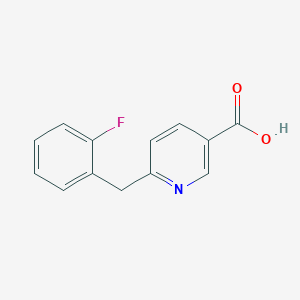 molecular formula C13H10FNO2 B12084173 6-(2-Fluorobenzyl)nicotinic acid 