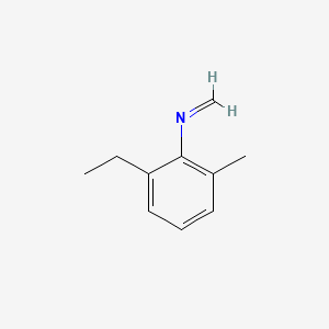molecular formula C10H13N B12084197 Benzenamine, 2-ethyl-6-methyl-N-methylene- CAS No. 35203-06-6