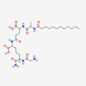 molecular formula C29H52N6O9 B1208423 Pimelautide 