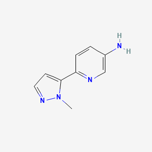 molecular formula C9H10N4 B12084237 6-(1-Methyl-1H-pyrazol-5-yl)pyridin-3-amine 