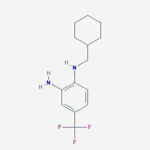 molecular formula C14H19F3N2 B12084246 N1-(cyclohexylmethyl)-4-(trifluoromethyl)benzene-1,2-diamine 