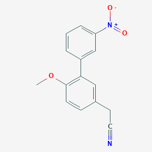 molecular formula C15H12N2O3 B12084266 (6-Methoxy-3'-nitro-biphenyl-3-yl)-acetonitrile 