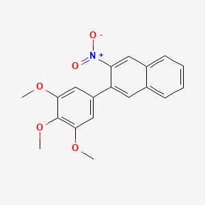 molecular formula C19H17NO5 B12084294 2-Nitro-3-(3,4,5-trimethoxyphenyl)naphthalene 