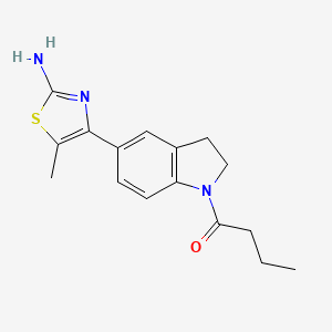 1-[5-(2-Amino-5-methyl-4-thiazolyl)-2,3-dihydroindol-1-yl]-1-butanone