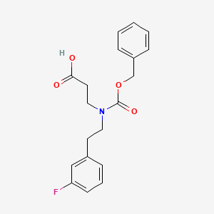 molecular formula C19H20FNO4 B12084403 3-(((Benzyloxy)carbonyl)(3-fluorophenethyl)amino)propanoic acid 