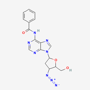 molecular formula C17H16N8O3 B12084410 N-[9-[4-azido-5-(hydroxymethyl)oxolan-2-yl]purin-6-yl]benzamide 