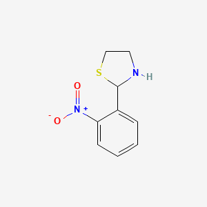 molecular formula C9H10N2O2S B12084416 2-(2-Nitrophenyl)-1,3-thiazolidine CAS No. 88874-75-3