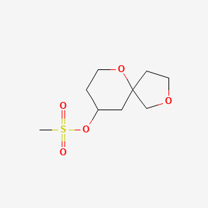 molecular formula C9H16O5S B12084424 2,6-Dioxaspiro[4.5]decan-9-yl methanesulfonate 