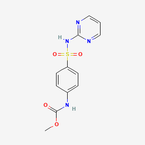 molecular formula C12H12N4O4S B1208443 METHYL N-{4-[(PYRIMIDIN-2-YL)SULFAMOYL]PHENYL}CARBAMATE 