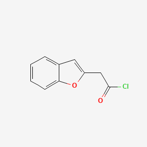 molecular formula C10H7ClO2 B12084443 3-Benzofuranacetylchloride 