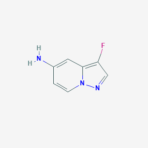 molecular formula C7H6FN3 B12084449 3-Fluoropyrazolo[1,5-a]pyridin-5-amine 