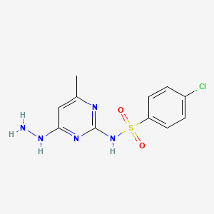 4-chloro-N-(4-hydrazinyl-6-methyl-2-pyrimidinyl)benzenesulfonamide