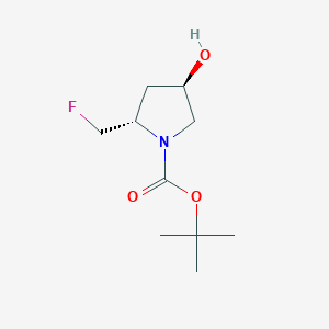 molecular formula C10H18FNO3 B12084485 (2S,4R)-tert-butyl 2-(fluoromethyl)-4-hydroxypyrrolidine-1-carboxylate 