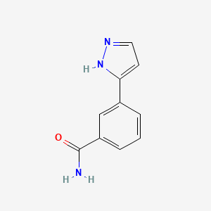 molecular formula C10H9N3O B12084487 3-(1H-Pyrazol-3-yl)benzamide 