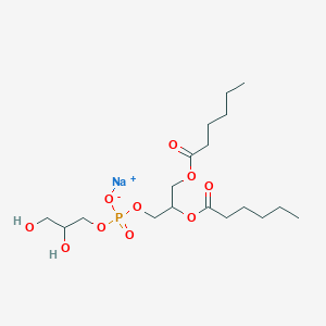 molecular formula C18H34NaO10P B12084491 1,2-Dihexanoyl-sn-glycero-3-phospho-(1'-rac-glycerol) (sodium salt) 