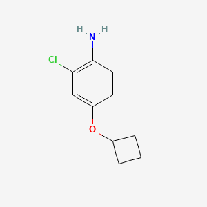 molecular formula C10H12ClNO B12084498 2-Chloro-4-cyclobutoxyaniline 
