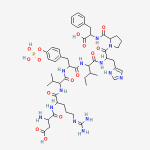 molecular formula C50H72N13O15P B12084519 H-DL-Asp-DL-Arg-DL-Val-DL-Tyr(PO3H2)-DL-xiIle-DL-His-DL-Pro-DL-Phe-OH 