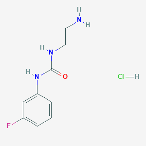 molecular formula C9H13ClFN3O B12084528 1-(2-Amino-ethyl)-3-(3-fluoro-phenyl)-urea hydrochloride 