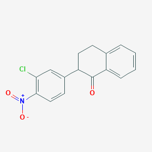 molecular formula C16H12ClNO3 B12084537 2-(3-Chloro-4-nitrophenyl)-3,4-dihydronaphthalen-1(2H)-one 