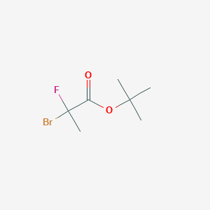 molecular formula C7H12BrFO2 B12084555 Propanoic acid, 2-bromo-2-fluoro-, 1,1-dimethylethyl ester CAS No. 1309602-62-7