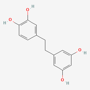 molecular formula C14H14O4 B1208456 3,3',4,5'-Tetrahydroxybibenzyl CAS No. 22318-80-5