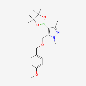 molecular formula C20H29BN2O4 B12084575 5-[(4-Methoxyphenyl)methoxymethyl]-1,3-dimethyl-4-(4,4,5,5-tetramethyl-1,3,2-dioxaborolan-2-yl)pyrazole 