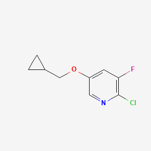 molecular formula C9H9ClFNO B12084588 2-Chloro-5-(cyclopropylmethoxy)-3-fluoropyridine 