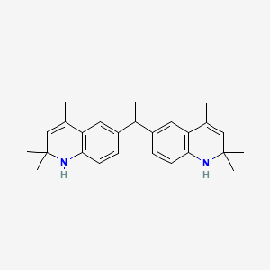 molecular formula C26H32N2 B1208459 2,2,4-trimethyl-6-[1-(2,2,4-trimethyl-1H-quinolin-6-yl)ethyl]-1H-quinoline CAS No. 71868-17-2