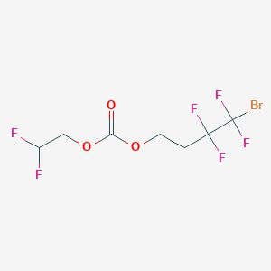 molecular formula C7H7BrF6O3 B12084593 4-Bromo-3,3,4,4-tetrafluorobutyl 2,2-difluoroethyl carbonate 