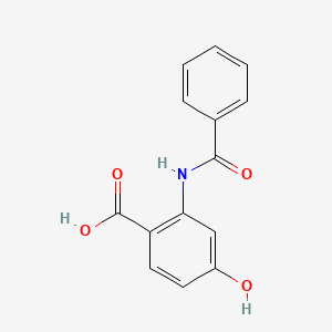 molecular formula C14H11NO4 B1208461 N-benzoyl-4-hydroxyanthranilic acid CAS No. 85915-70-4
