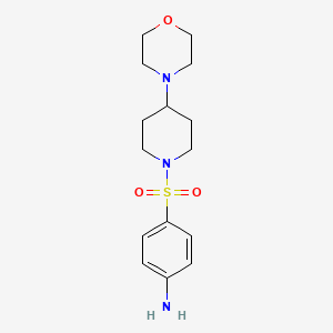 molecular formula C15H23N3O3S B12084643 4-(4-Morpholinopiperidin-1-ylsulfonyl)aniline 
